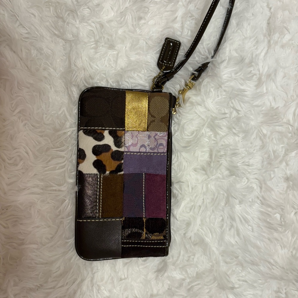 Coach Multicolor Patchwork Wristlet